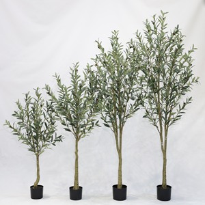 Grande Ramo Artificiale di <span class=keywords><strong>Ulivo</strong></span> in Velluto <span class=keywords><strong>Bianco</strong></span>, Pianta Verde Artificiale in Vaso Staccabile, Decorazione per Interni, Albero Artificiale - Product Image 1