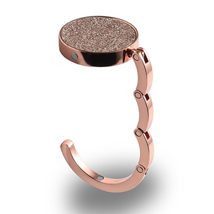 Custom Design 3D Metal Magnetic Portable <b>Table</b> <b>Folding</b> Purse Hanger Bag Holder Handbag Hook for Ladies - Product Image 6