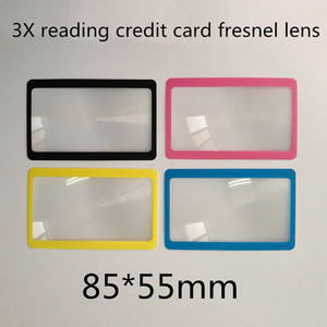 85*55mm <span class=keywords><strong>3X</strong></span> 돋보기 확대 프레 넬 독서 보조 렌즈 지갑 포켓 신용 카드 크기 투명 돋보기 85x55mm - Product Image 2
