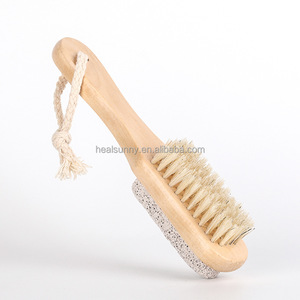 Gommage double face 2 <span class=keywords><strong>en</strong></span> 1 pour le soin des pieds avec manche <span class=keywords><strong>en</strong></span> bois <span class=keywords><strong>Lime</strong></span> <span class=keywords><strong>à</strong></span> pieds et <span class=keywords><strong>pierre</strong></span> ponce Brosse de nettoyage Brosse <span class=keywords><strong>à</strong></span> <span class=keywords><strong>ongles</strong></span> - Product Image 1