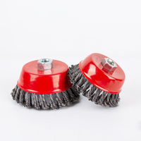 Brosse à fil torsadée PEX 75mm M14 M10 pour meuleuse d'angle, en fil d'acier et métaux alliés, brosses à fil torsadées et plissées