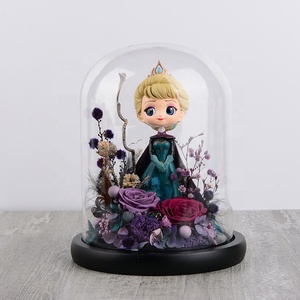2025 nouveau Design fleur préservée dans un dôme en verre pour toujours fleur Roses personnage de dessin animé avec lumière LED pour cadeau de noël - Product Image 6