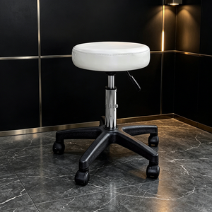 Fauteuil de Barbier Professionnel pour Salon avec Pompe Hydraulique et Revêtement en Cuir Synthétique, Hauteur Réglable, Chaise de Salon de Beauté - Product Image 2