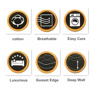 <span class=keywords><strong>Surmatelas</strong></span> matelassé de luxe en coton 100% ultra-doux et <span class=keywords><strong>moelleux</strong></span>, 1000 g/m², pour un confort optimal à la maison - Product Image 5