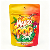 Sachet Mylar personnalisé 10cmx15cm, petit format 3.5g, pochette verticale avec logo imprimé, thermoscellable, pour épices, herbes et mini-aliments