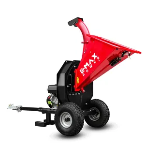 Wholesale K-maxpower CE Approved Customizable 15HP Petrol Electric Start Self Feeding 5 inch Disc Wood Chipper Shredder