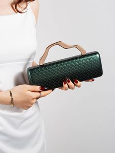Factory Direct sale evening bags Bulk OEM Woven PU Leather bags Custom logo top Handle handbags Wholesale Women's clutch Bags - Product Image 2