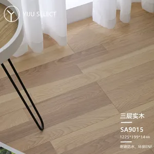 Plancher stratifié commercial certifié CE, <span class=keywords><strong>à</strong></span> trois couches, aspect bois, en chêne blanc laqué UV, qualité ABC, étanche, <span class=keywords><strong>à</strong></span> clipser - Product Image 4