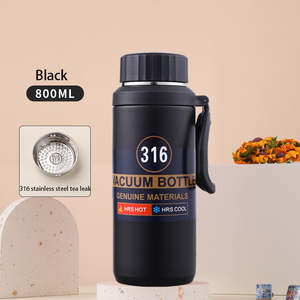 Bouteille d'eau de sports de plein air à isolation thermique en acier inoxydable de grande capacité avec infuseur à thé bouteille portable tasse de dinosaure - Product Image 6