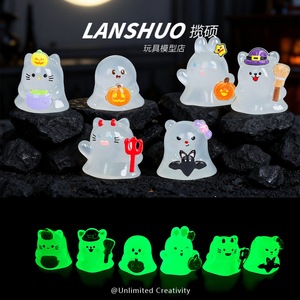Decoración de Halloween de resina Lanshuo, brilla en la oscuridad, set de joyería DIY para niños, regalo artesanal. - Product Image 1