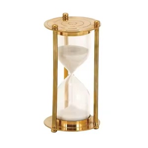 Reloj con temporizador de arena de diseño elegante, uso hecho a mano para decoración de escritorio de oficina, adorno decorativo, cristal de hora - Product Image 1