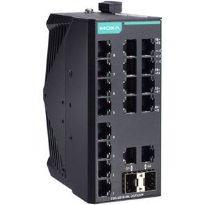 Commutateur Ethernet industriel non géré Gigabit Moxa EDS-2018-ML-2GTXSFP-T à 16 ports - Product Image 1