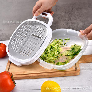Râpe à légumes multifonction en acier inoxydable Yangjiang, outil de cuisine blanc, lavage à la main uniquement - Product Image 5