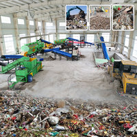 Ligne de production automatique de tri des déchets MSW, usine de recyclage des déchets solides municipaux, machine de séparation des déchets papier, plastique, métal