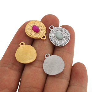 <span class=keywords><strong>Fournisseur</strong></span> en gros de breloques en <span class=keywords><strong>acier</strong></span> <span class=keywords><strong>inoxydable</strong></span> avec pendentifs en pierre naturelle Accessoires de fabrication de colliers et de bijoux à bricoler soi-même - Product Image 6