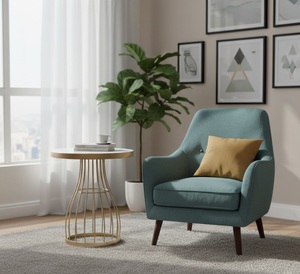 Mesa Consola de Aluminio de Diseño Contemporáneo, Moderna, Minimalista, Duradera y Fácil de Limpiar, Muebles para Sala de Estar, Dormitorio, Hotel - Product Image 3