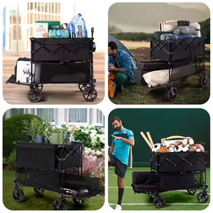 Double Decker Wagon 400L Extra Large Beach Wagon con ruedas grandes para arena Carro plegable con portón trasero - Product Image 5