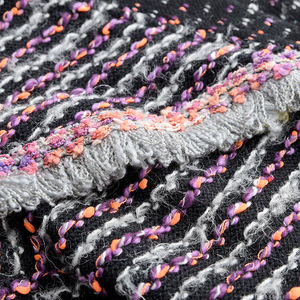 Vêtements en ligne, pull long en laine fantaisie bicolore pour grande fille, fabriqué en Chine - Product Image 3