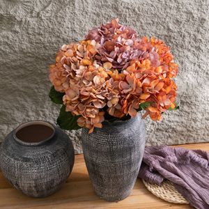 ดอกไฮเดรนเยียประดิษฐ์ CallaFloral สีส้มชมพู สำหรับตกแต่งบ้าน งานแต่งงาน จัดแจกัน - Product Image 1