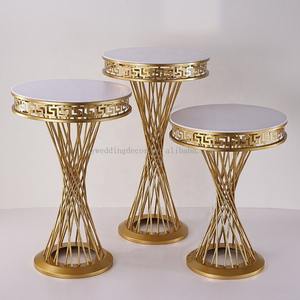 Décorations d'arche de mariage moderne K51, cadre en métal doré de 90 cm, support à fleurs pour accessoires de dîner aux chandelles - Product Image 6