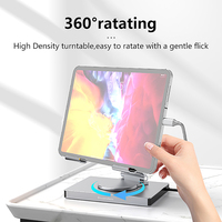 Alüminyum taşınabilir katlanabilir Tablet standı 8 in 1 dock çift USB C Hub i-pad Pro Tablet için yerleştirme istasyonu standı yerleştirme istasyonu
