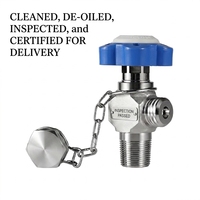 Vanne de cylindre à dégagement rapide en acier inoxydable 316L WIN-Q DIN 5 W 1" X 1/8" LH à commande manuelle, garantie 3 ans, pour gaz monoxyde de carbone