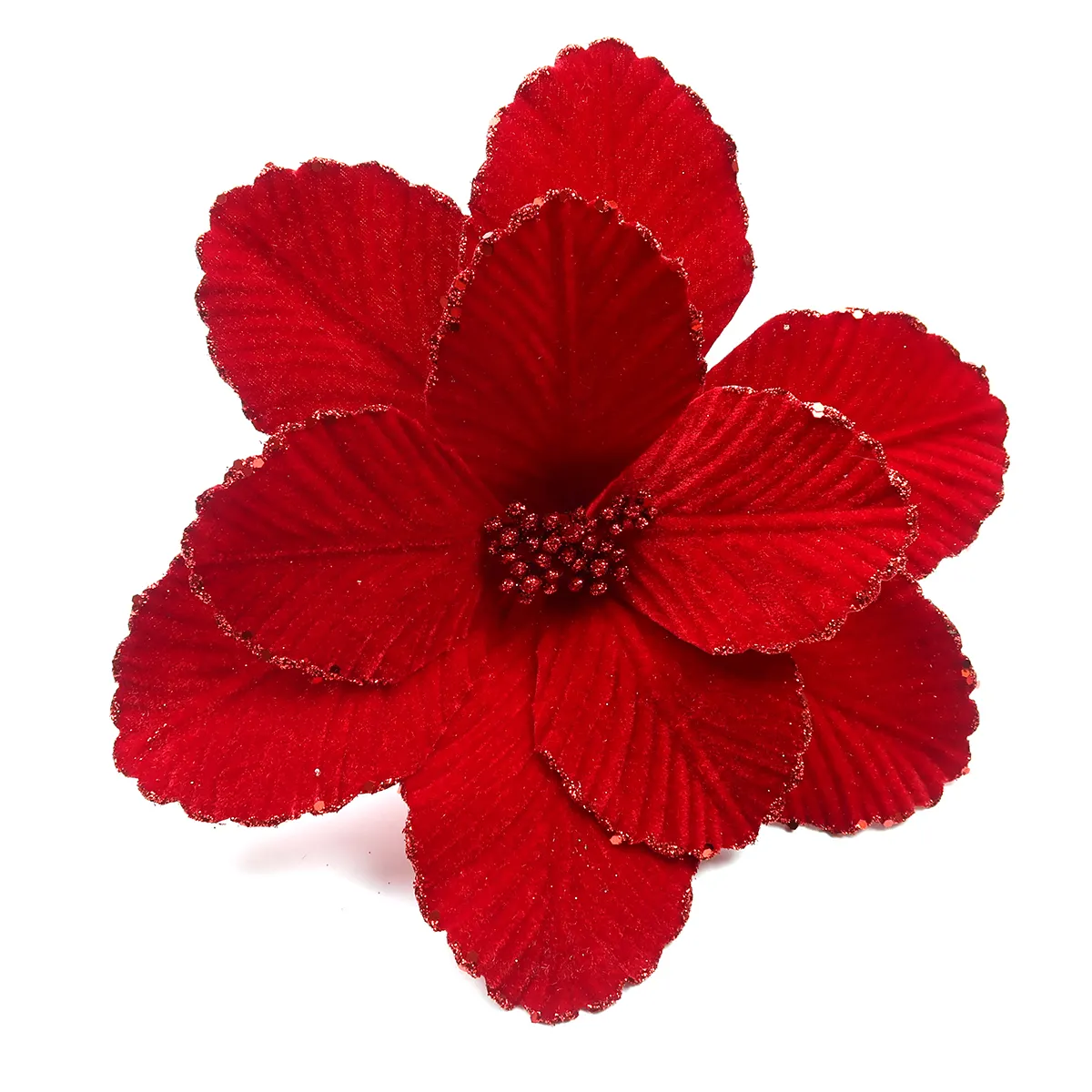 Forniture per decorazioni natalizie poinsettia di natale artificiale flores de navidad fiori di natale rossi