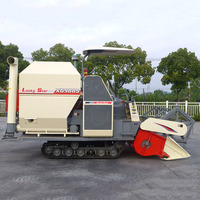 Moissonneuse-batteuse multifonction autopropulsée 88 CV pour riz et blé avec criblage et triage du sol, moteur et boîte de vitesses