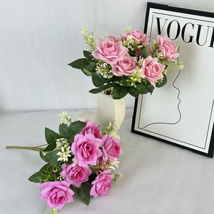 Fábrica de Flores Meiyu, Rosa Artificial de Felpa de 7 Cabezas, Flor Artificial para Decoración de Bodas, Hogar y Fotografía - Product Image 3