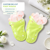Sachets cosmétiques découpés sur mesure pour soins de la peau, ensemble d'emballages en forme de pochette pour masques faciaux et masques pour les pieds, fournisseur en gros