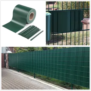 Valla protectora de privacidad Rollo aislante dePVC Gris oscuro 19cm x 50m Pantalla para jardin terraza vallas-PVC-jardin