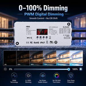 Controlador <span class=keywords><strong>DMX</strong></span> LED para Exteriores, Impermeable, 4 Canales, IP67, NFC, PWM, RGBW, Voltaje Constante, Kit OEM para 12-48V - Product Image 4