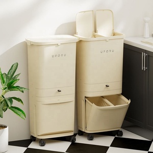 Bán Buôn Nhà Sản Xuất Sinh Thái Thân Thiện Với Hộ Gia Đình Trong Nhà Phòng 32 Gallon Thùng Rác Thùng Rác Thùng Rác Có Thể Có Nắp Đậy - Product Image 5