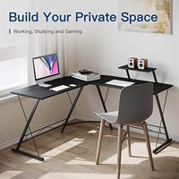 Table de bureau moderne en forme de L, pied en métal, bureau, bureau, bureau, bureau, bureau, bureau, bureau