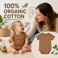 Bio-Baumwolle Interlock Kurzarm-Strampler Kleinkind Hautfreundlich Maschinenwaschbar Babyprodukte Großhandel