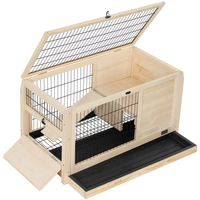 Cage en bois de haute qualité pour lapins, chiens et chats, avec plateau, pour l'intérieur