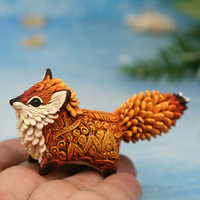 Figurine de renard Totem miniature mignonne 2026, nouvelle décoration d'intérieur, artisanat en résine, articles de décoration de bureau, cadeaux de vacances, thème animal d'anime