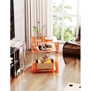 Wholesales Customized Acrylic End <strong>Table</strong> <strong>Record</strong> <strong>Player</strong> <strong>Table</strong> with Storage Shelf Clear Side <strong>Table</strong> Nightstand - Product Image 4