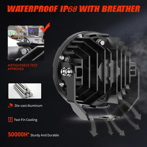 モーターバイク4.5インチドライビングライトオフロード110W外部ホワイトアンバーフラッシュドリルLED補助ランプオートバイワイヤーハーネス - Product Image 3