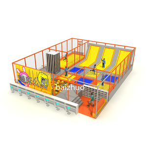 Grand <span class=keywords><strong>trampoline</strong></span> rebondissant avec filet, équipement de jeu intérieur pour enfants, <span class=keywords><strong>accessoires</strong></span> de parc de trampolines - Product Image 2