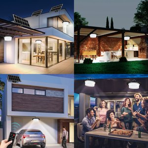 Lampes solaires suspendues super lumineuses, étanches IP65, décoration de lustre, lampes solaires d'extérieur avec télécommande - Product Image 4