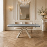 Ensemble de table à manger carrée en ardoise industrielle pour 4 personnes, pour restaurant, hôtel, usage commercial
