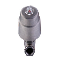 Vanne d'angle pneumatique à double action en acier inoxydable 304 pour eau, vapeur et air, haute température, industrielle, RJQ22S63