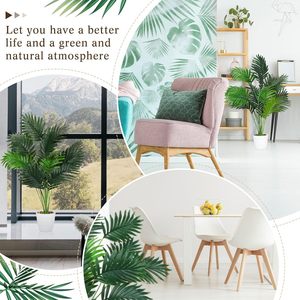 Plantas Verdes Realistas Más Vendidas - 18 Piezas de Hojas de <span class=keywords><strong>Palma</strong></span> para Decoración del Hogar, Jardín Exterior, Vegetación Artificial - Product Image 4