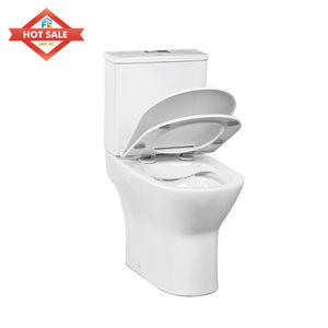 Fluor Une Pièce Murale Sans Monture En Céramique Moderne Sanitaire Allongé P-Trap Cuvette De Toilette À Fermeture Lente pour Salles De Bains <span class=keywords><strong>WC</strong></span> - Product Image 1