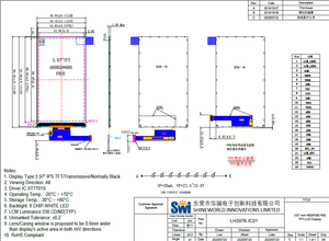 Màn hình LCD 3.97 "480x800 TFT với đầu nối mipi <span class=keywords><strong>B2B</strong></span> cho xe đạp điện - Product Image 5