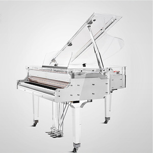Clavier de piano en acrylique transparent de luxe de bonne qualité, instrument acoustique Js-egq01 en acrylique cristallin - Product Image 1