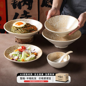 จานเมลามีนลายพอร์ซเลนทรงกลมหนาสีทองล้วนสำหรับโรงแรมร้านอาหาร - Product Image 3