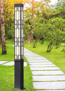 Lampadaire de jardin extérieur en fer avec abat-jour en verre LED, lumière blanc chaud 2700K, IP66, ampoule A19 non amovible, AC 220V, capteur de mouvement solaire - Product Image 6