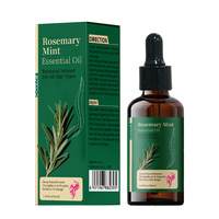 Huile Essentielle Hydratante Romarin Menthe pour Soins Capillaires, Aromathérapie, Traitement du Cuir Chevelu, Réduit les Frisottis, Contrôle les Pointes Fourchues